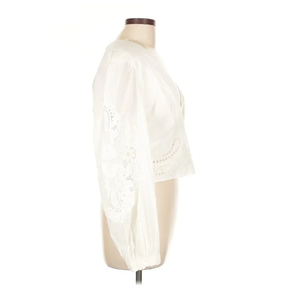 Farm Rio Long-Sleeve Lace Blouse NWT Large - Picture 5 of 6